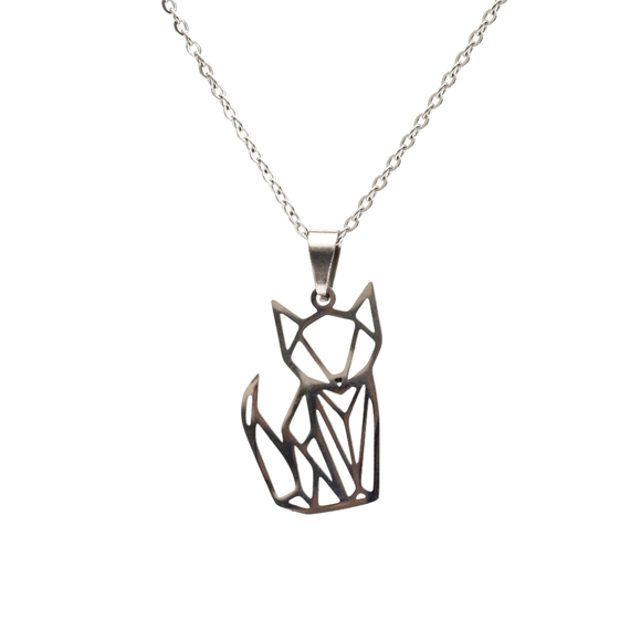Geometric Cat Necklace - Only 1 left! - Picture 3 of 3